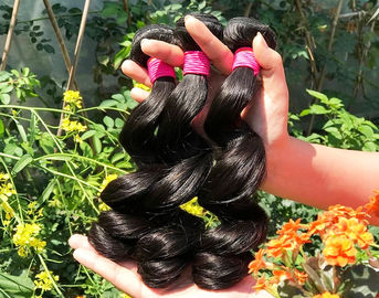Trung Quốc Khỏe mạnh 100% Malaysia tóc người dệt tự nhiên đen / Dark Brown từ cô gái trẻ nhà cung cấp