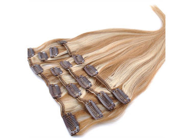 Trung Quốc Clip vàng trong phần mở rộng tóc tự nhiên, đôi sợi ngang 100 Remy Clip trong phần mở rộng tóc nhà cung cấp